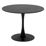 Masa rotunda Atmosphera Elias, 102x76 cm, MDF si metal, negru Household NewTrend
