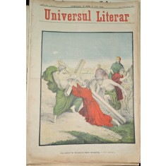 Revista Universul Literar nr.15/1897 pe coperta Christos in drumul spre Golgota