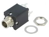 Soclu Jack 6,3mm Mamă Stereo cu &Icirc;ntrerupător Dublu