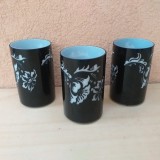 set 3 abajururi abajur decorativ ambiental sticla ptr lustra veioza lampa veche lampadar
