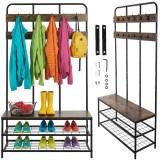 Cuier de hol cu pantofar, banca si 12 carlige Ruhhy 182 cm