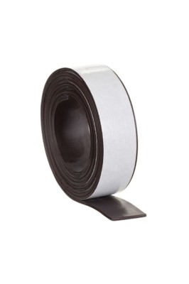 Bandă magnetică autoadezivă, 150 x 2 cm, alb-negru foto