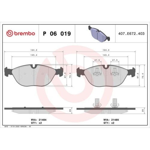 Placute frana Audi A4 B5 Avant (8d5), A8 D2 (4d2), TT (8n3), BMW 7 (E38), Z8 Roadster (E52), Chrysler Crossfire, Mercedes C-Class (W202), CLK (C208),