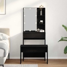 vidaXL Set de Dressing Stejar negru 60 x 40 x 140 cm Lemn compozit 3333069