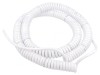 Cablu spiralat neblindat alb 1m 300V 6x0,15mm2