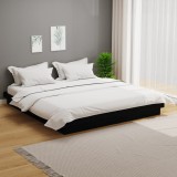 Cumpara ieftin Cadru de pat, negru, 200x200 cm, lemn masiv