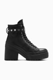 Converse tenisi de piele Chuck 70 De Luxe Heel Valentine&#039;s Day culoarea negru, A10634C