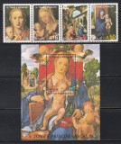 Sao Tome și Principe 1986 - Crăciun - Picturi de D&uuml;rer, Staif + Colita, MNH, Nestampilat
