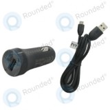 &Icirc;ncărcător auto HTC incl. Cablu de date USB negru C600