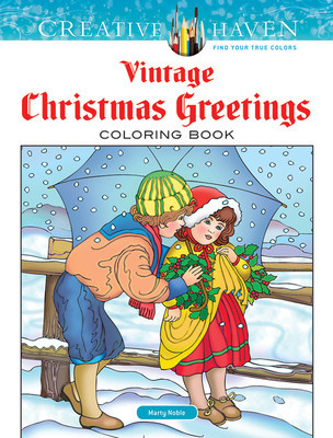 Creative Haven Vintage Christmas Greetings Coloring Book foto
