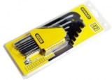 Stanley 0-69-257 Set 12 Chei imbus lungi, Cap sferic 1/16-3/8&quot;, L - 3253560692575