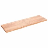 VidaXL Raft de perete maro deschis 200x60x(2-6) cm lemn stejar tratat