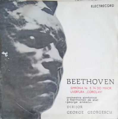 Disc vinil, LP. SIMFONIA NR.5 IN DO MINOR. UVERTURA CORIOLAN-LUDWIG VAN BEETHOVEN foto