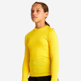 Bluză termică Fotbal Keepdry 500 Galben Copii, Kipsta