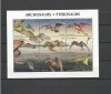 GUYANA 1998 ANIMALE PREISTORICE DINOZAURI, Nestampilat