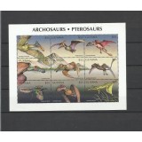 GUYANA 1998 ANIMALE PREISTORICE DINOZAURI