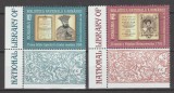 ROMANIA 2023 BIBLIOTCA NATIONALA A ROMANIEI Serie 2 timbre cu tabs LP.2442 MNH