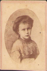CDV Maria Principesa de Hohenzollern 1890 Fratii Schragar Jassi Iasi foto