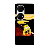 Husa compatibila cu Huawei Mate 40 Pro model Bart Simson, Silicon, TPU, Viceversa, Transparent, Carcasa
