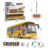 Cumpara ieftin Autobuz scolar cu telecomanda, 5 functii, lumini, incarcare USB, 21 cm