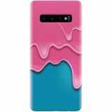 Husa silicon pentru Samsung Galaxy S10, Pink Liquid Dripping