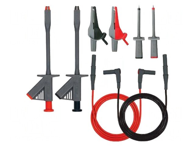 Cabluri de Măsurare PVC 4mm Negru și Roșu