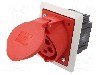 Conector alimentare AC, IEC 60309, IP44, 32A, 400V AC, 5 pini, PCE - 425-6PKR