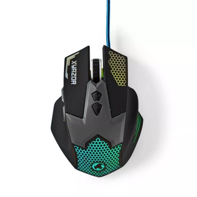 Mouse Gaming cu fir iluminat 2400DPI 7 butoane Nedis foto