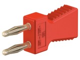 Conector Punte Banană ST&Auml;UBLI 2mm Aurit Roșu 10A 33V AC/70V DC Lungime 30.4mm