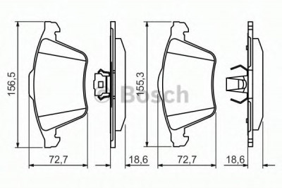 Set placute frana,frana disc OPEL VECTRA C GTS (2002 - 2016) BOSCH 0 986 494 492 foto