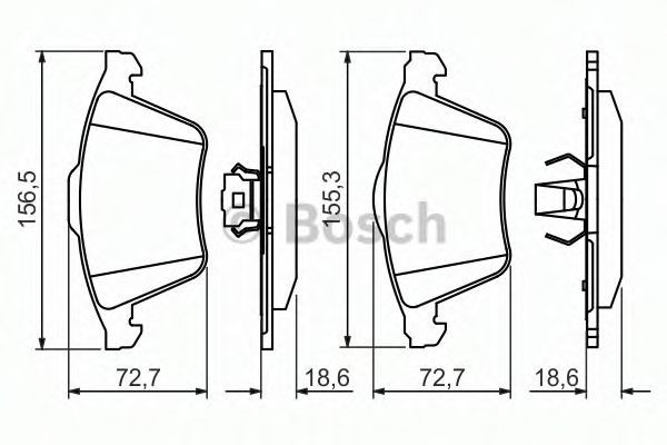 Set placute frana,frana disc OPEL VECTRA C GTS (2002 - 2016) BOSCH 0 986 494 492