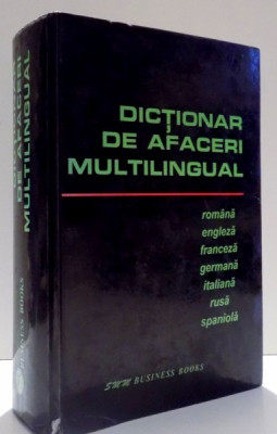 DICTIONAR DE AFACERI MULTILINGUAL , 1996 foto