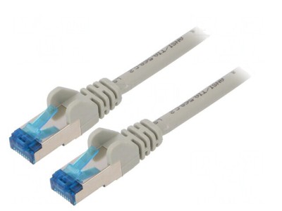 Patch Cord S/FTP Cat 6a LSZH Gri 5m foto