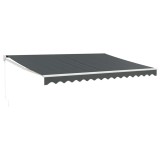 Copertina retractabila, antracit, 4,5x3 m, textil si aluminiu