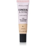 Makeup Revolution Conceal &amp; Define machiaj cu efect matifiant culoare F6N 23 ml