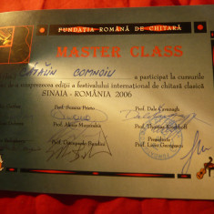 Diploma Master Class- Fundatia Romana de Chitara- Festival Internat.2006