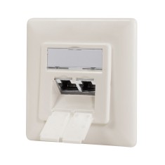 PRIZA RJ-45 aplicabila cu 2 iesiri LOGILINK pt. cablu FTP, Cat6A, RJ-45 (M) x 2, ecranat, plastic cu metal, pure white, 1 buc, &quot;NP0128&quot;