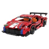 Set de Construcție Mașină de Curse Roșie, 668 piese, CMCLASS
