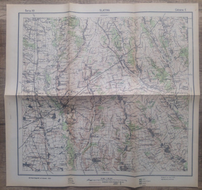 Slatina/ harta Serviciul Geografic al Armatei 1939 foto