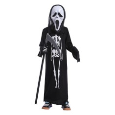 Costum de Halloween Schelet cu Masca Scream pentru Copii 10 ani (121-140 cm)
