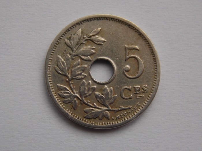 5 CENTIMES 1913 BELGIA-french legend