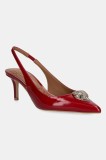 Kurt Geiger London stilettos de piele Belgravia Sling Back culoarea bordo, 9786950319