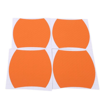 Set protectie zgarieturi manere usa din autocolant carbon 3D Orange PROT18. foto
