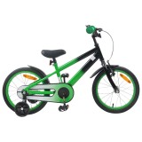vidaXL Bicicletă pentru Copii 16 Inci pentru 4-6 ani Albastru Negru 42009333