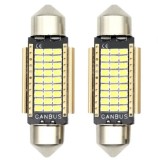 Set 2 Becuri LED Auto c5w Sofit 39mm Canbus pentru Plafoniera, Portbagaj, Lampi numar Lumina Alba, fara eroare in bord