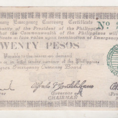 bnk bn Filipine 20 pesos 1943 Negros