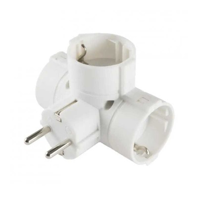 Distribuitor tip T 3x schuko socluri 250V 16A 3680W TPF-36 Home foto