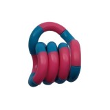 Jucarie Senzoriala Antistres, Fidget Twist, cu Miscari Infinite de Decompresie, 2 Culori, Roz Albastru, + 3 ani