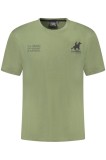 Cumpara ieftin U.S. Grand POLO Tricou barbati din bumbac cu logo la baza gatului, verde inchis, S