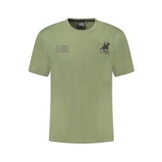 U.S. Grand POLO Tricou barbati din bumbac cu logo la baza gatului, verde inchis, S